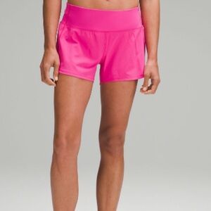 Lululemon shorts. Speed ups mid rise size 4 sonic pink